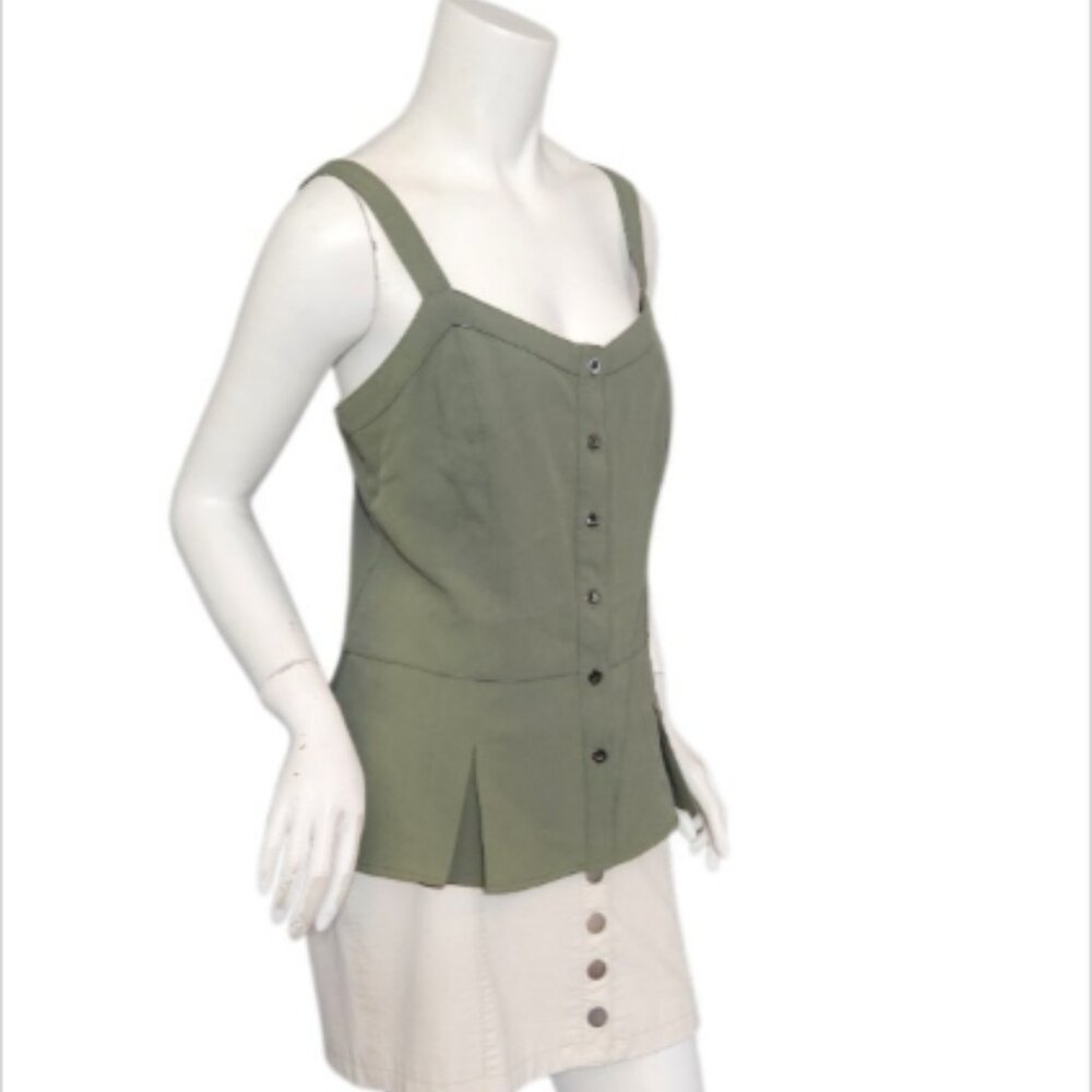Banana Republic "Bustier Style" Button Down Lined Tank Top